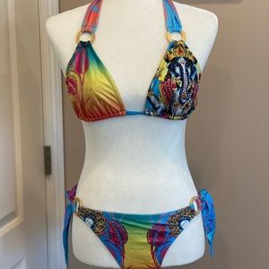 Christian Audigier bikini Ed hardy w/ rhinestones